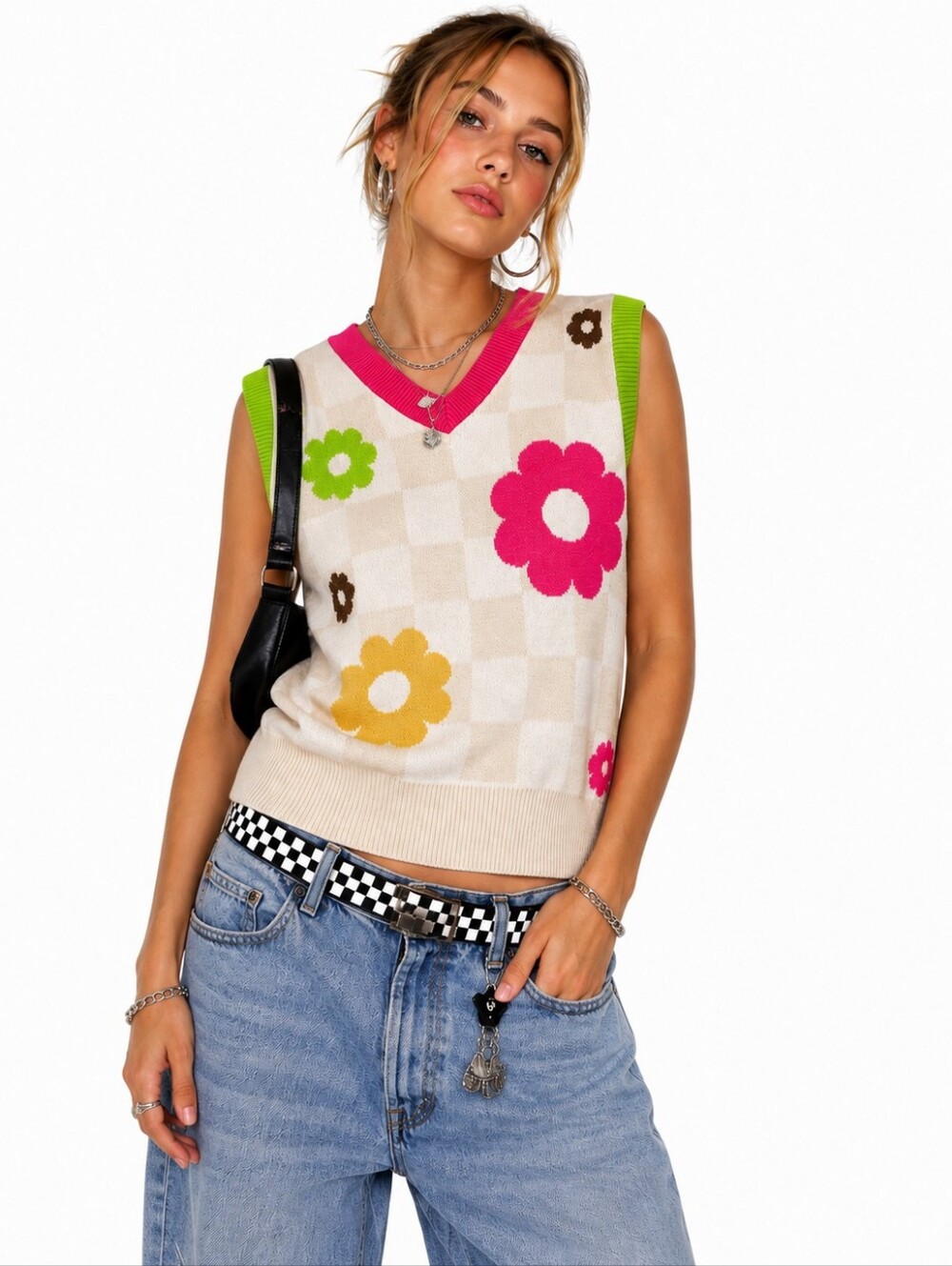 Vans Y2K Floral Retro Skater Sweater Vest